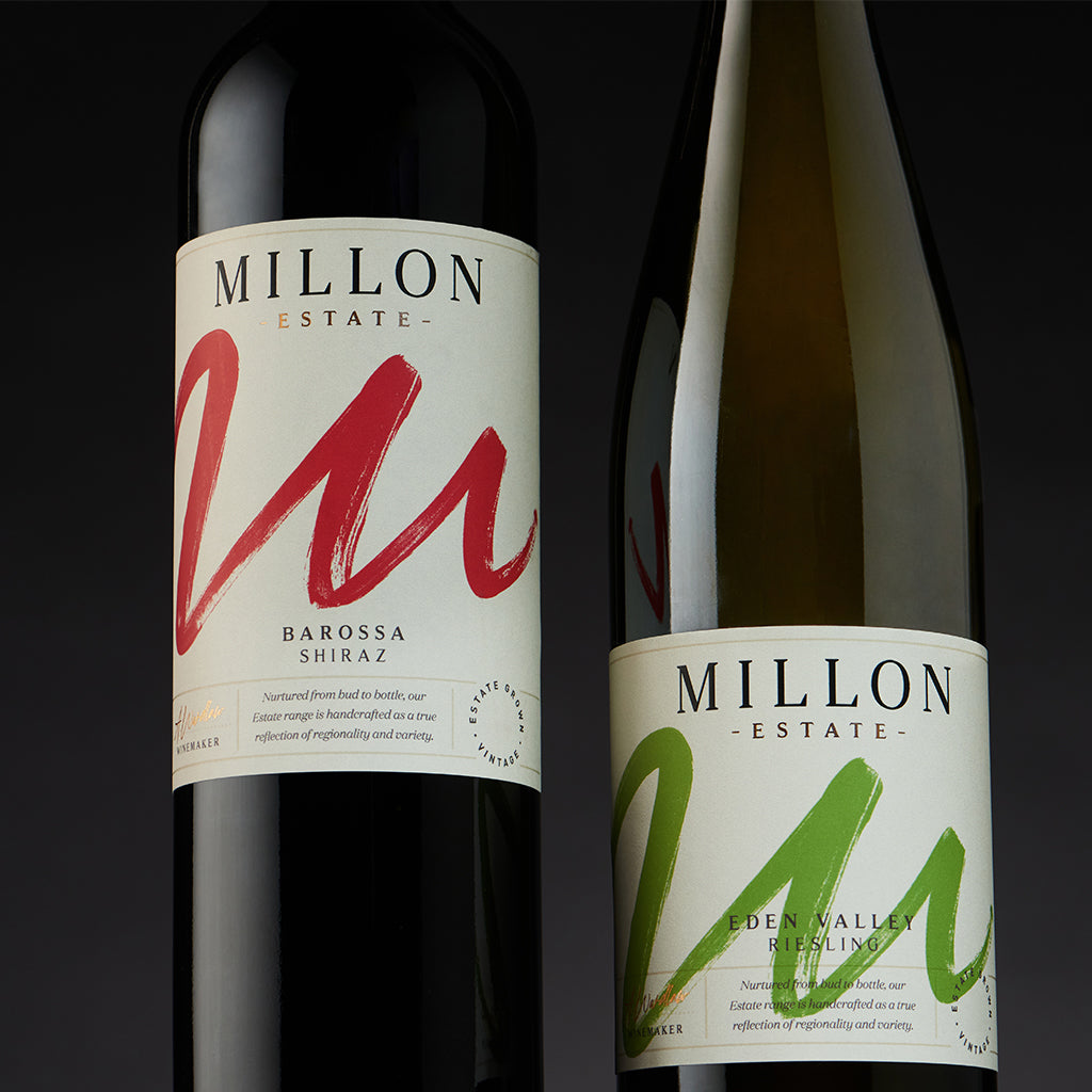 Close up bottle shot of The Estate wines